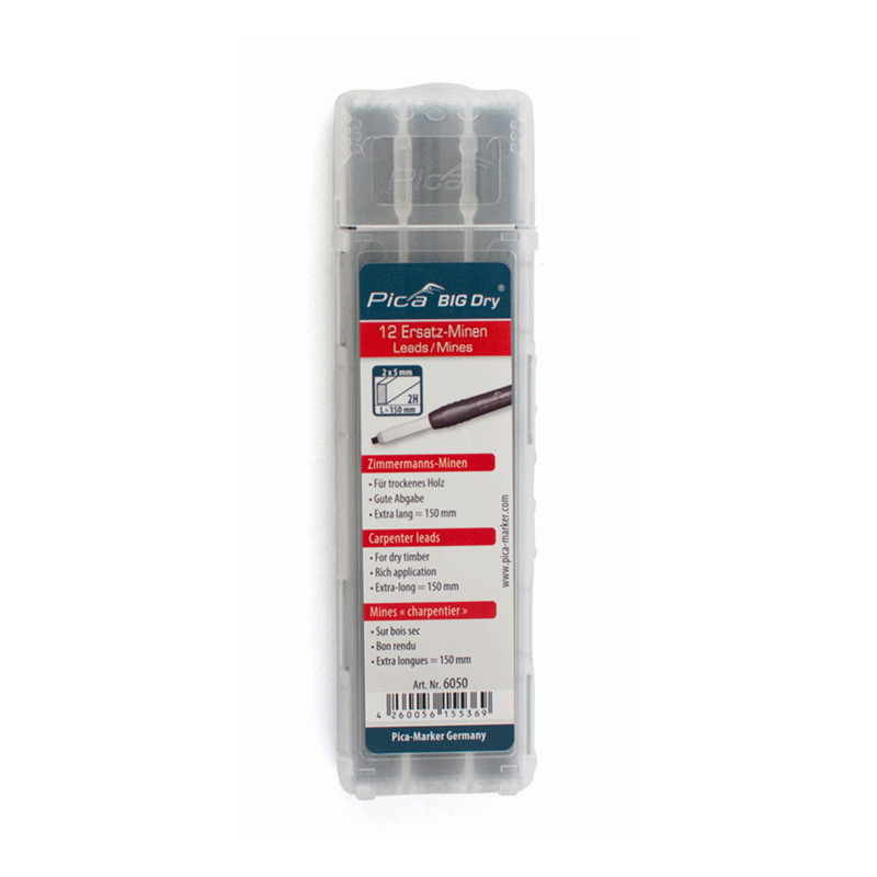 Pica-Marker PICA-6050 Big Dry Refill Carpenter Leads 2H