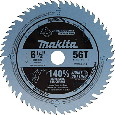 Makita MAK-B-57342 6-1/2in x 56T C/T Circular Saw Blade Wood/MDF