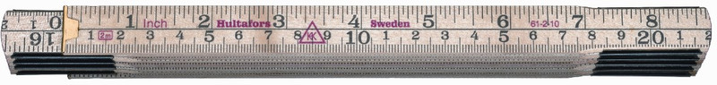 Hultafors HU-61-1-6 1m Birchwood Folding Ruler