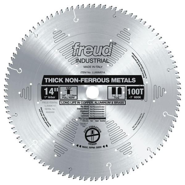 Freud FRE-LU89M014 14in X 100T Thick Non-ferrous Metal Blade