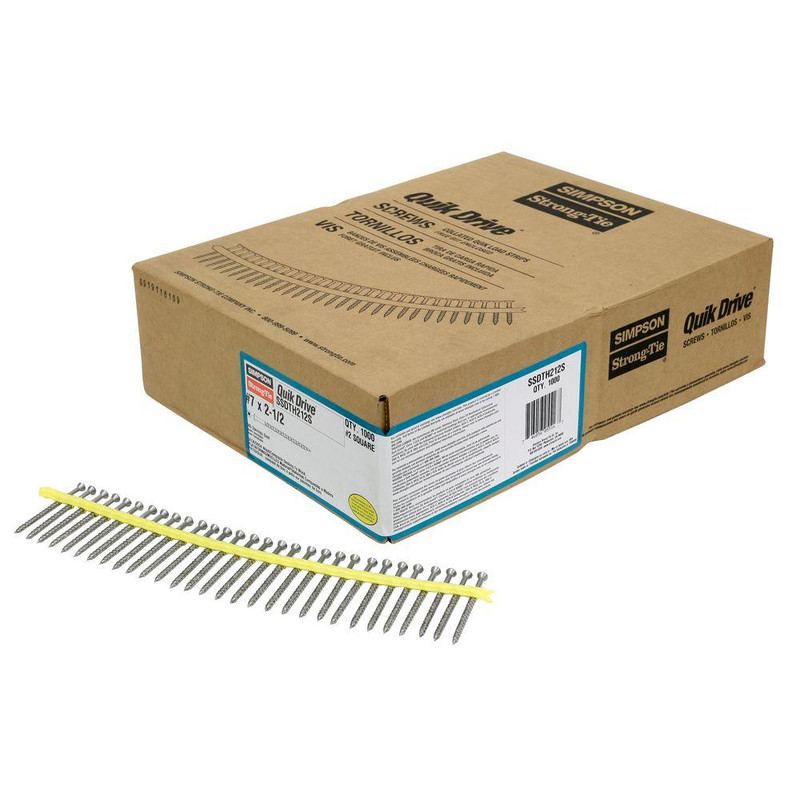 Simpson Strong-Tie SIM-SSDTH212S Stainless Steel Type 17 Trim-head Screw 2-1/2in (1000/Box)
