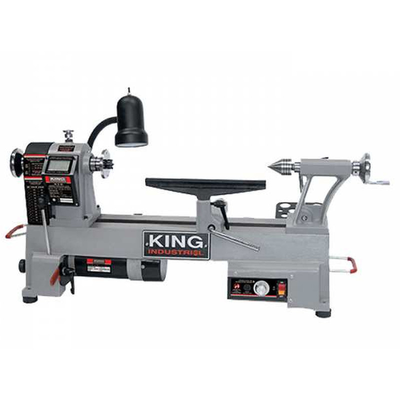 King Industrial KING-KWL-1218VS 12 X 18in Variable Speed Wood Lathe