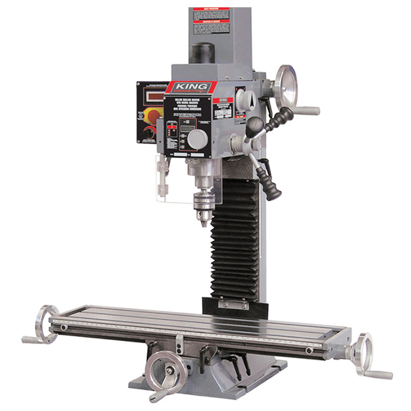 King Industrial KING-KC-20VS-2 Milling and Drilling Machine with Digital Read Out