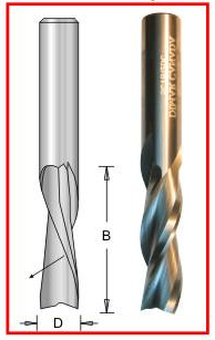 Dimar DIM-SC455DC Solid Carbide Spiral 7/32 X 1/4 X 1in Downcut