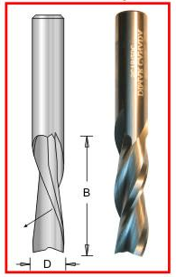Dimar DIM-SC812BDC Solid Carbide 1/2 X 1/2 X 1-5/8in Downcut Bit