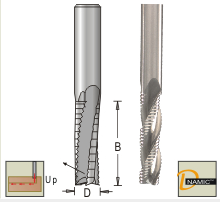 Dimar DIM-SCF812E 3 Flute 1/2 X 2in Up Spiral Carbide