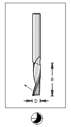Dimar DIM-SCPL463 1/4in Upcut O-Flute Spiral Bit