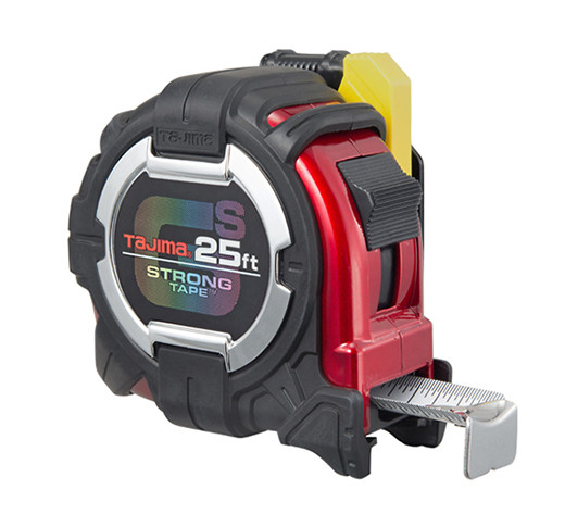 Tajima TAJ-GSSF-25BW 25ft GS-Lock Tape Measure With Safety Belt Holder