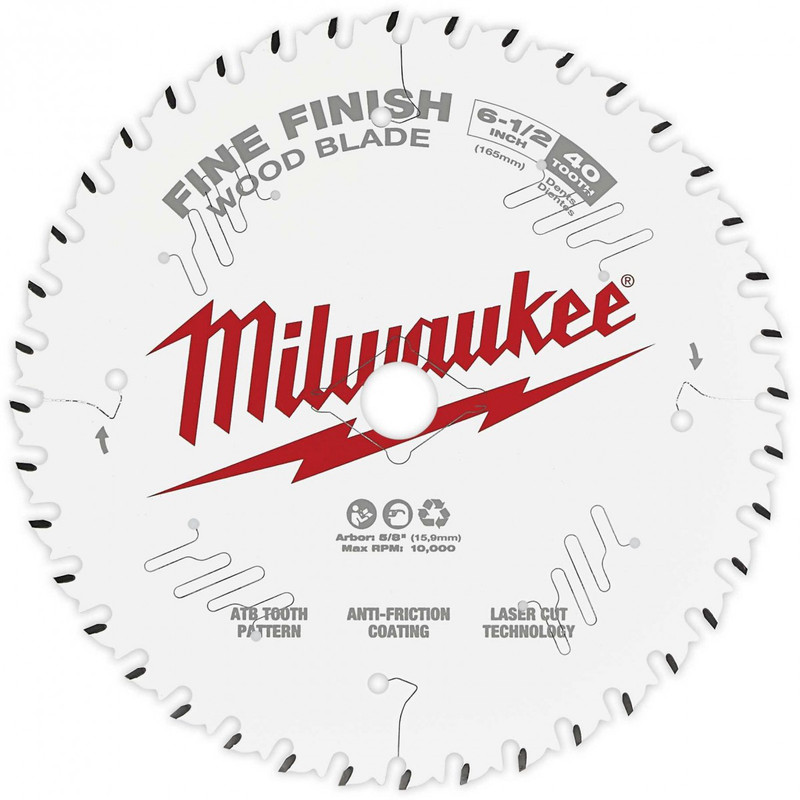 Milwaukee MIL-48-40-0622 6-1/2in 40 Tooth Fine Finish Circular Saw Blade