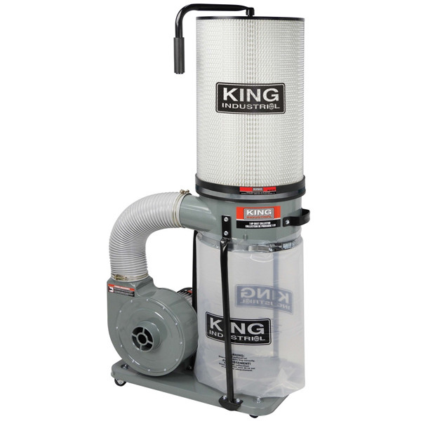 King Canada KING-KC-2405C/KDCF-2400 1 HP Dust Collector With Canister