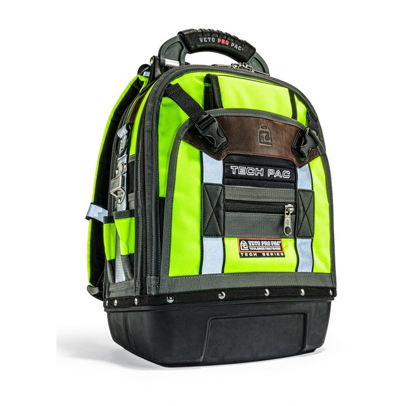 Veto Pac Pro VPP-TECH-PAC-HIVIS-YEL Backpack Tech Tool Bag - HIVIS
