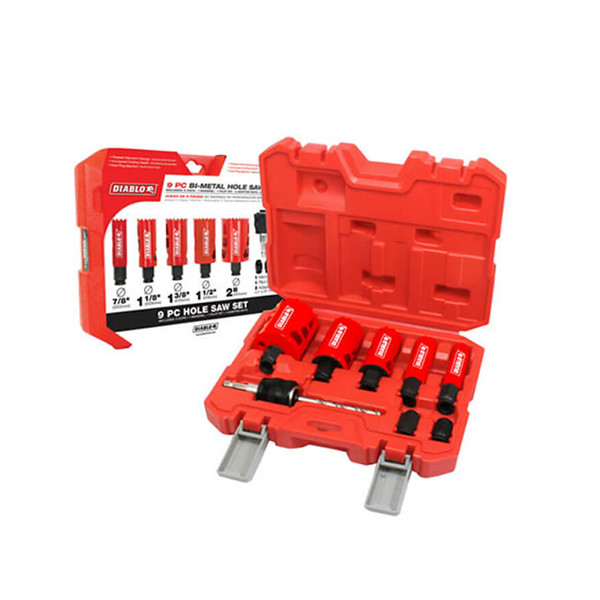 Diablo FRE-DHS09SGP 9-pc Bi-Metal Hole Saw Set