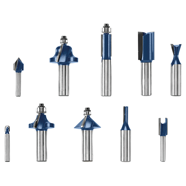 Bosch BOS-RBS010 10 pc All-Purpose Router Bit Set