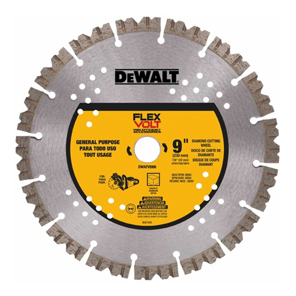 DEWALT DEW-DWAFV8900 9in FLEXVOLT Diamond Cutting Wheel