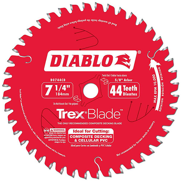 Diablo FRE-D0744CDC 7-1/4in X 44T Trex Blade