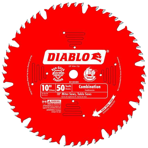 Diablo FRE-D1050X 10in X 50T ATB Combination Saw Blade