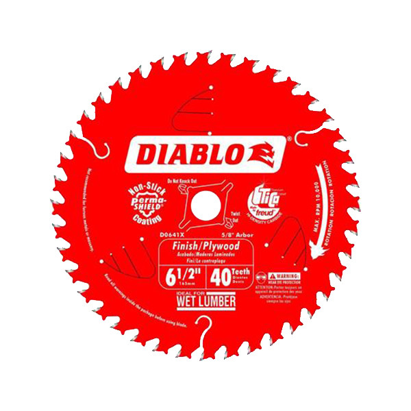 Diablo FRE-D0641A 6-1/2in X 40-Tooth Finish/Plywood Saw Blade