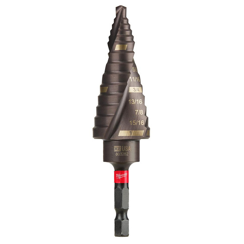 Milwaukee MIL-48-89-9248 1/8 - 1in #8 Shockwave Impact Duty Titanium Step Bit