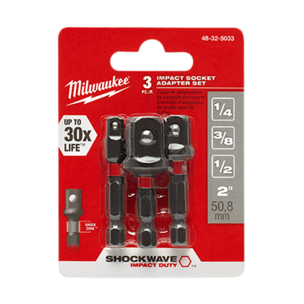 Milwaukee MIL-48-32-5033 3Pc Socket Adapter Set