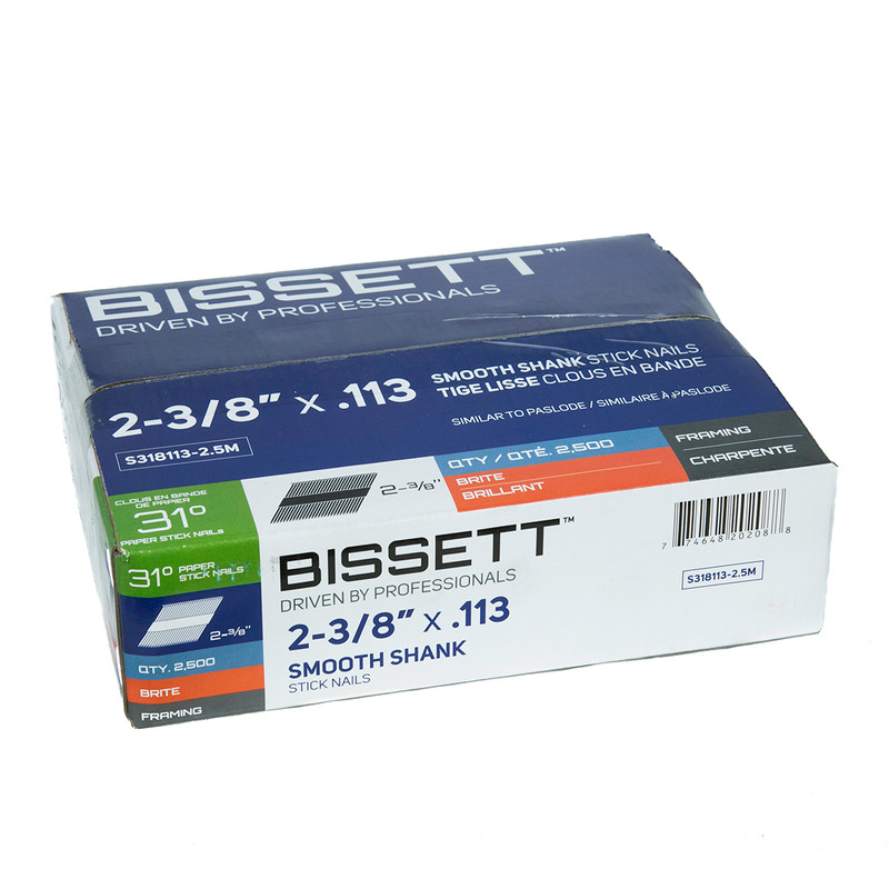Bissett Fasteners BIS-S318113-2.5M 2-3/8X.113 SM 31Deg 2.5M