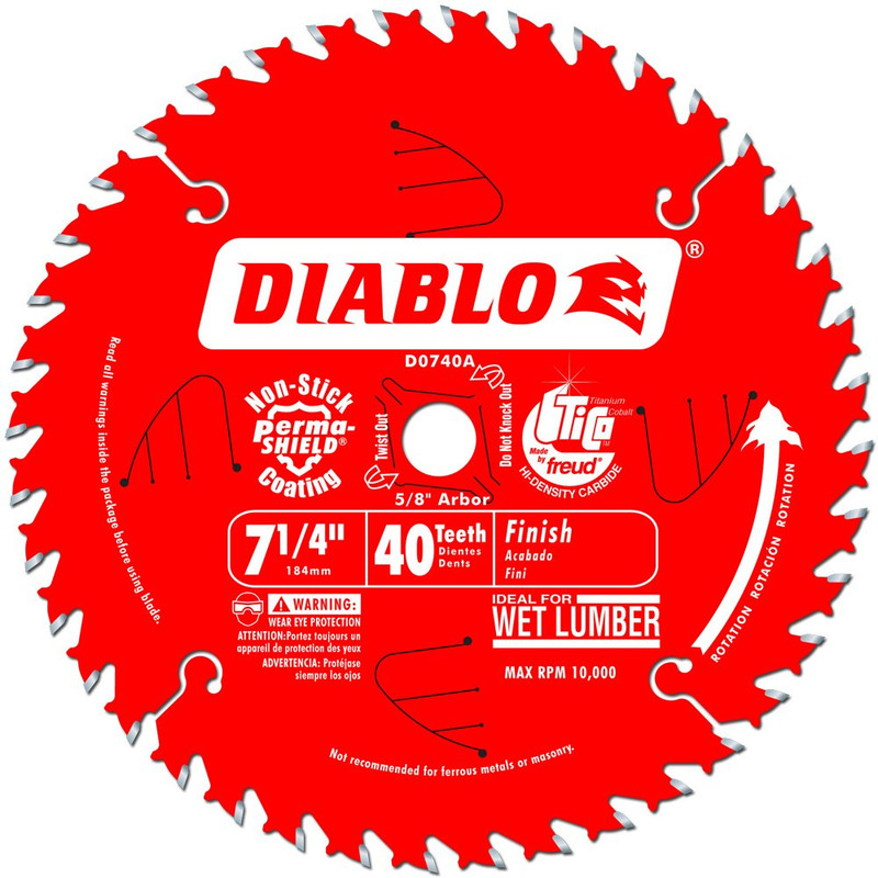 Diablo FRE-D0740A 7-1/4in X 40T Fine Finish Saw Blade