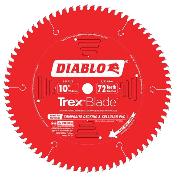 Diablo FRE-D1072CDC 10in X 72T Trex Saw Blade