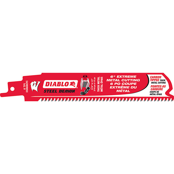 Diablo FRE-DS0608CFC 6in X 8TPI C/T Metal Recip Saw Blade