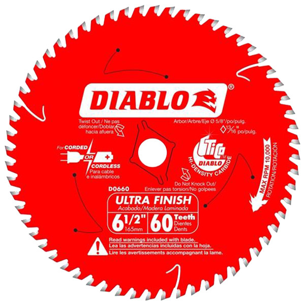 Diablo FRE-D0660A 6-1/2in X 60T Fine Saw Blade
