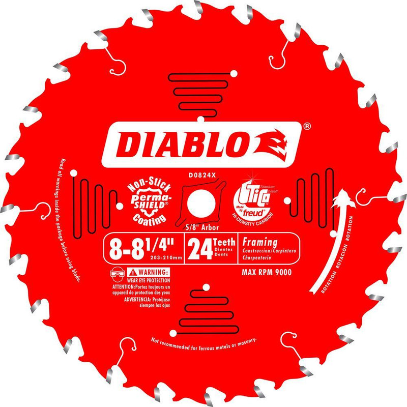 Diablo FRE-D0824X 8-1/4in X 24T Saw Blade