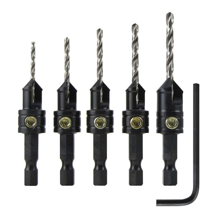 Dimar DIM-40030 Snappy 5-Piece Countersink Set and Individual Countersinks