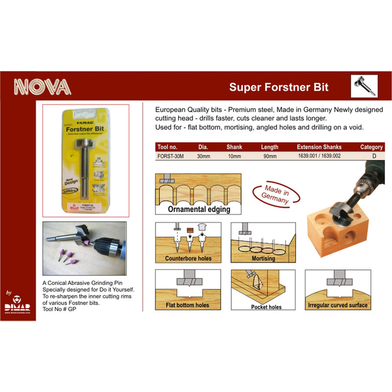 Dimar DIM-FORST-30M Famag 30mm Super Forstner Bit