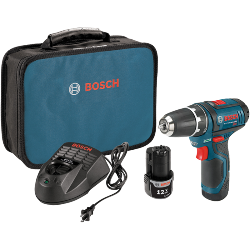 Bosch BOS-PS31-2A 12V Max 3/8in Drill/Driver Kit with 2x 2.0Ah Batteries