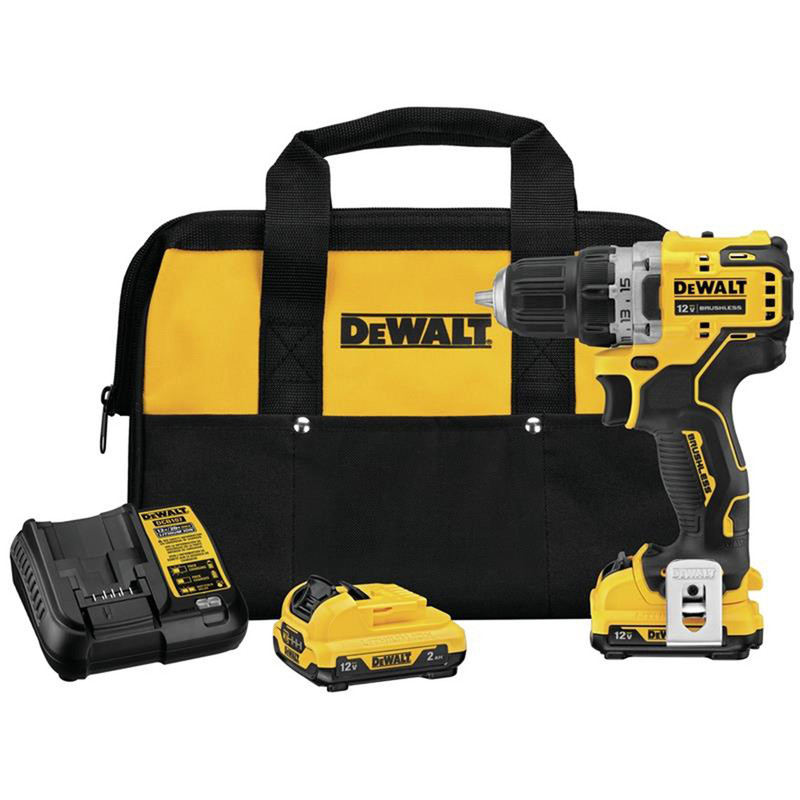 DEWALT DEW-DCD701F2 XTREME 12V MAX Brushless 3/8IN Cordless Drill/Driver 2x 2.0Ah Kit