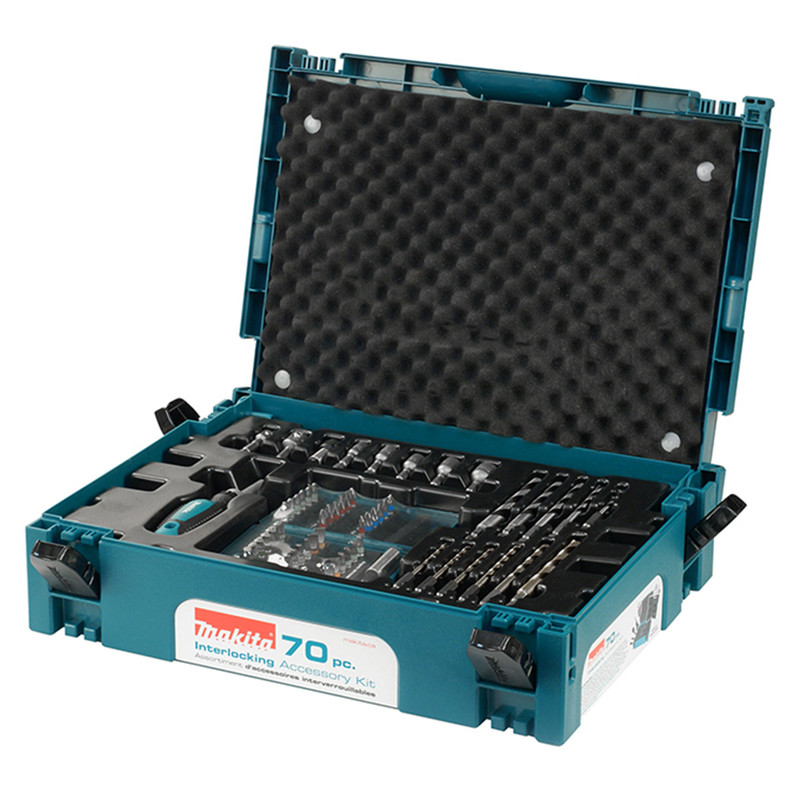 Makita B-51889 70pc Drill & Driver Bit Interlocking Accessory Kit