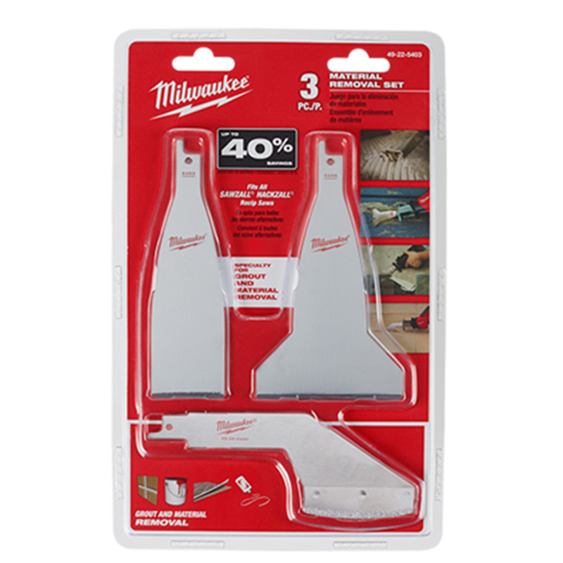 Milwaukee MIL-49-22-5403 SAWZALL Material Removal Blade 3pc Set