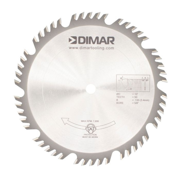 Dimar DIM-10-50 COM 10in 50-Teeth C/T Combination Saw Blade