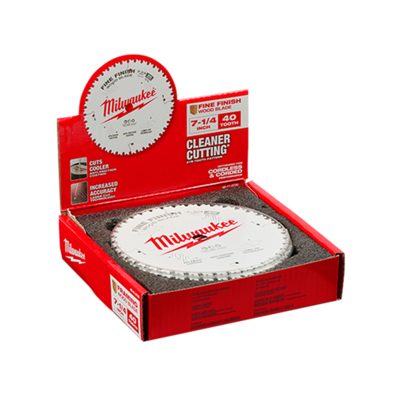Milwaukee MIL-48-41-0726 7-1/4in 40T Fine Finish Circular Saw Blades (10-pack)