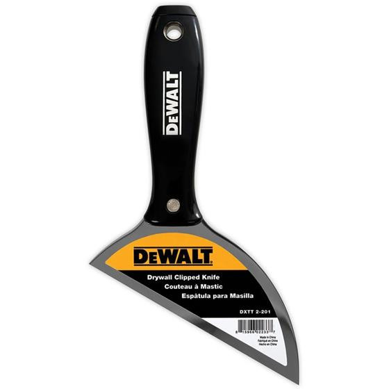 DEWALT DXTT-2-201 Stainless Steel Drywall Clipped Knife with Nylon