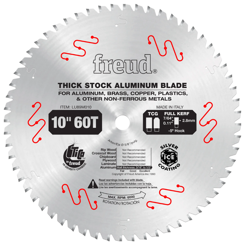 Freud FRE-LU89M010 10in x 60T Thick Non-Ferrous Metal Blade