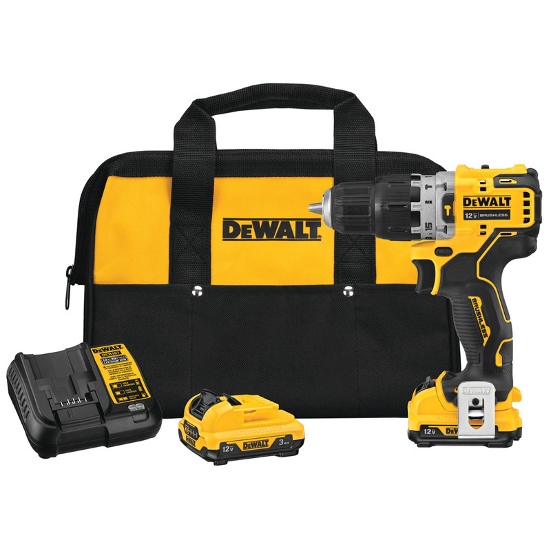 DEWALT DEW-DCD706F2 Xtreme 12V MAX Brushless 3/8 In. Cordless Hammer Drill 2Ah Kit
