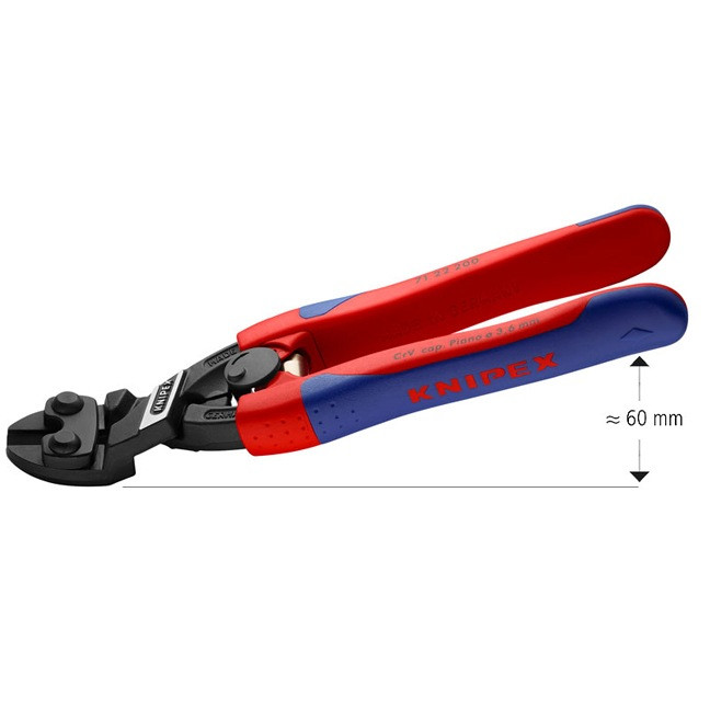 Knipex KNIP-7122200SBA 8in CG Bent Mini Bolt Cutters
