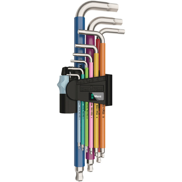 Wera Tools WERA-05022669001 3950/9 Hex-Plus Multicolour Stainless 1 L-Key Set Metric Stainless (9pc)