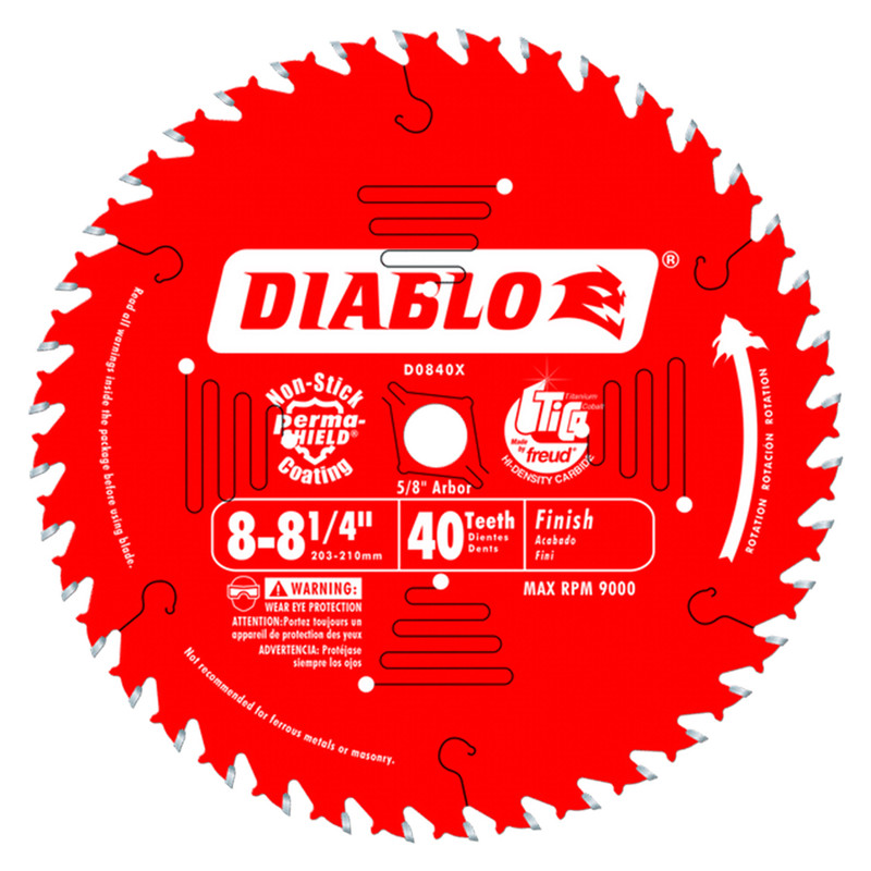 Diablo FRE-D0840X 8-1/4in X 40T Finishing Saw Blade