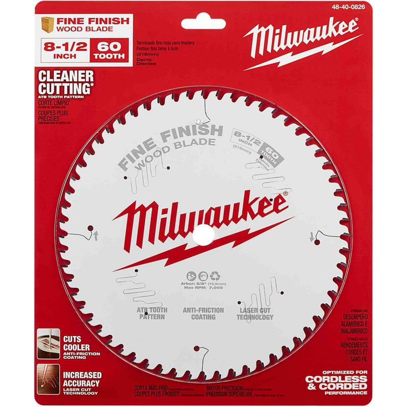 Milwaukee MIL-48-40-0826 8-1/2in 60T Fine Finish Circular Saw Blade