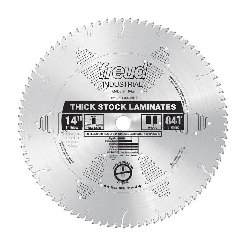 Freud FRE-LU92M014 14in x 84T Thick-Stock Laminate Blade