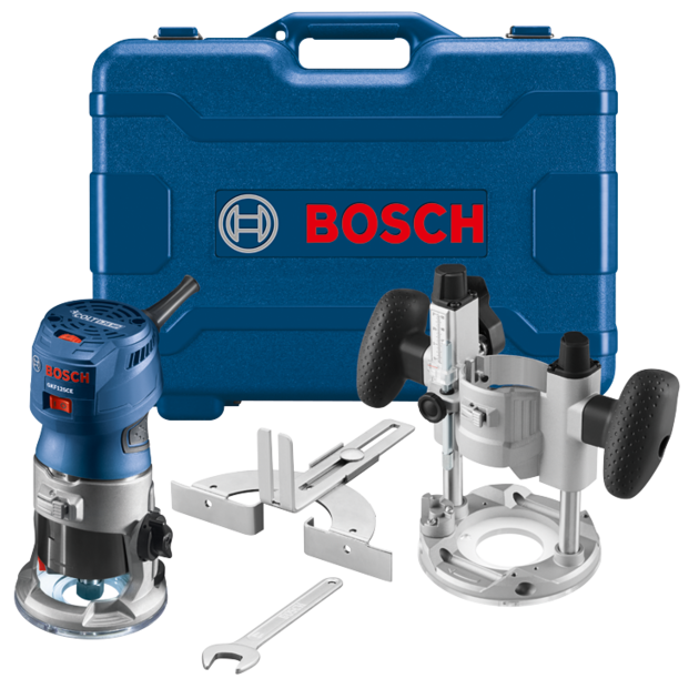 Bosch BOS-GKF125CEPK Colt 1.25 HP (Max) Variable-Speed Palm Router Combination Kit