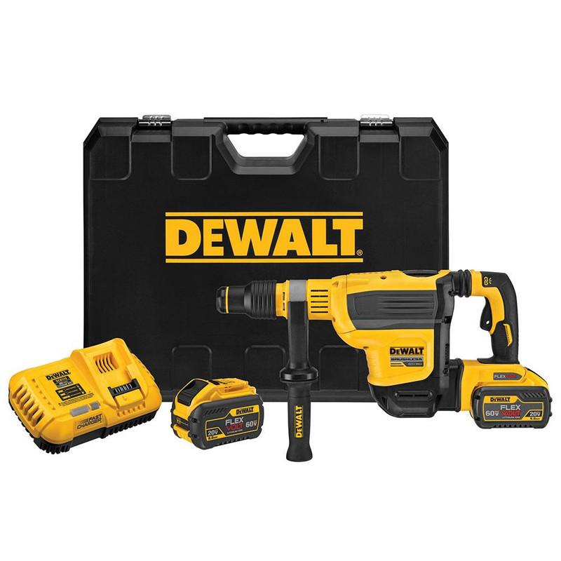 DEWALT DEW-DCH614X2 60V MAX 1-3/4 In. SDS MAX Brushless Combination Rotary Hammer Kit