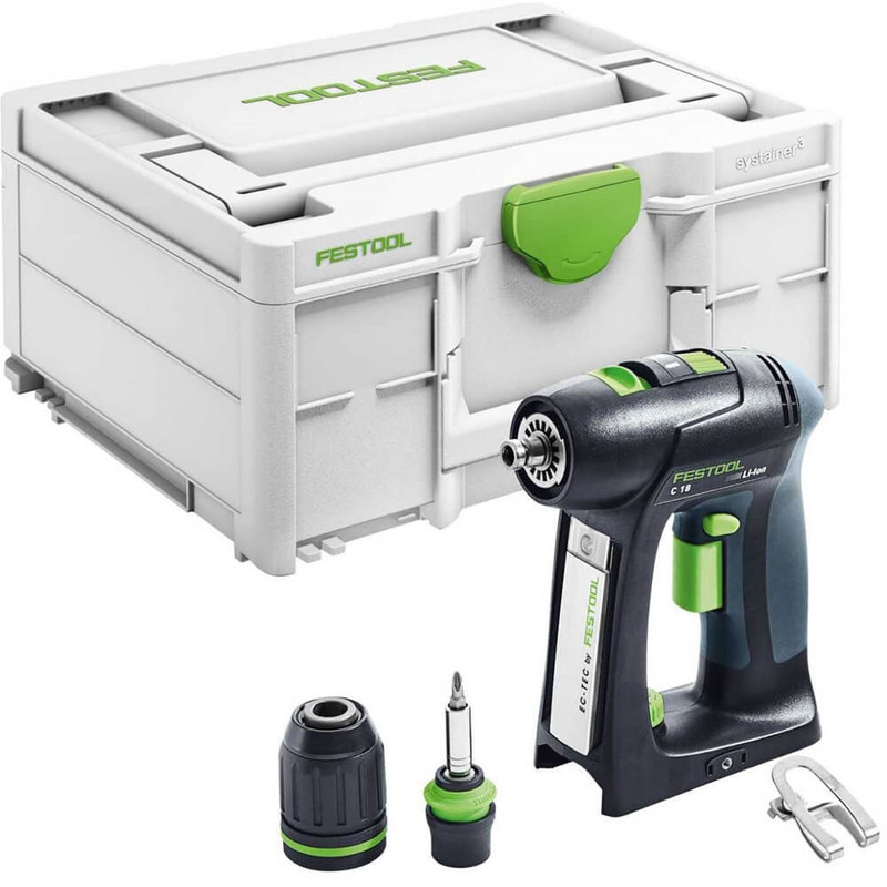 Festool FES-576439 C 18 Cordless Drill BASIC with Sys3