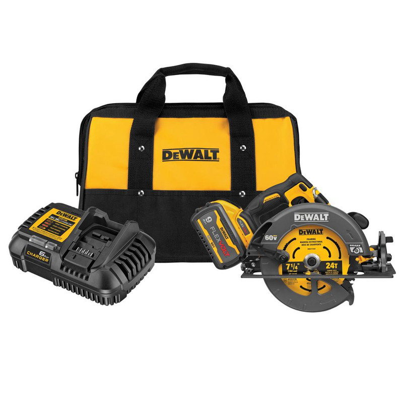 DEWALT DEW-DCS578X1 GEN 2 Flexvolt 60V MAX Brushless 7-1/4 In. Cordless Circular Saw with Brake 9.0Ah Kit