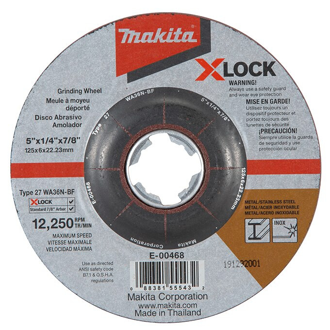Makita MAK-E-00452 5X1/4 X-Lock Grinding Disc (25-Pack)